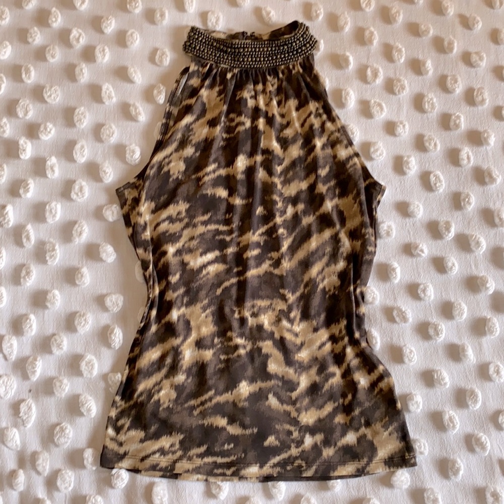 Luxurious MICHAEL KORS beaded neck top